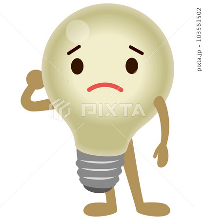 電球のキャラクター　電気　節電　省エネ　古い電球 103561502