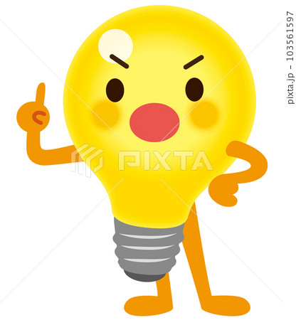 電球のキャラクター　電気　節電　省エネ 103561597