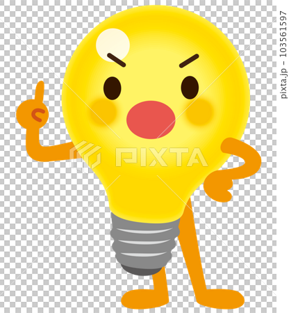 電球のキャラクター　電気　節電　省エネ 103561597