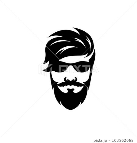 Gentleman face logo images illustration 103562068
