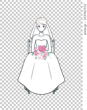 Wheelchair bride (whole body) Wheelchair bride (whole body) 103562552