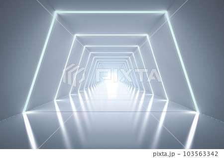 Empty white corridor or walkway hall space interior Empty white corridor or walkway hall space interior 103563342