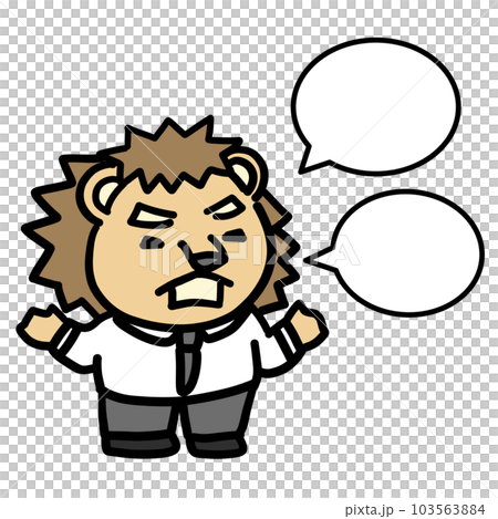 Anthropomorphic office worker giving an explanation Speaking whole body 103563884