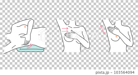 乳がん 自己検診 セルフチェック 乳がん 自己検診 セルフチェック 103564094