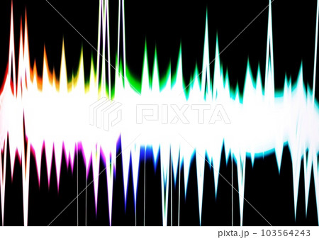 抽象的でカラフルな光の波形パターン 抽象的でカラフルな光の波形パターン 103564243