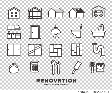 Vector illustrations related to home renovation/renovation 103564403