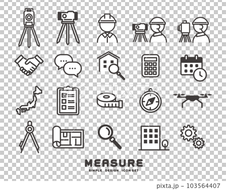 與建築和測量/房屋/建築相關的圖標矢量圖素材 103564407