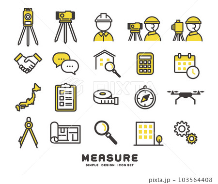 建築や測量に関するアイコンのベクターイラスト素材/家/建設 建築や測量に関するアイコンのベクターイラスト素材/家/建設 103564408