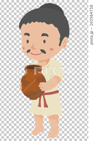 Yayoi people and Yayoi pottery - Stock Illustration [103564738] - PIXTA