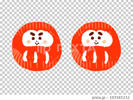 キリッとだるまとホワッとだるま 103565232