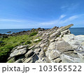 福井県雄島の力強く斜めに飛び出したクレスト地形 103565522