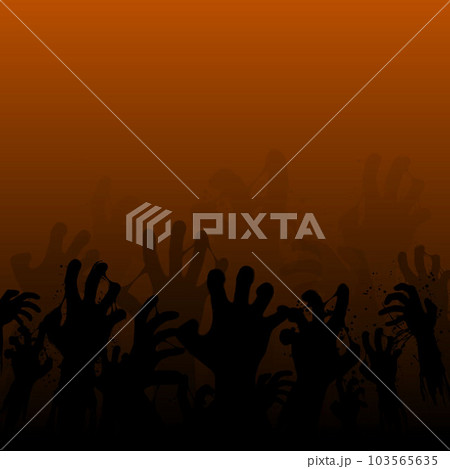 Zombie blood hands silhouettes background Zombie blood hands silhouettes background 103565635
