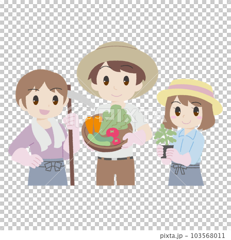 Hand-drawn style farmer illustration 103568011