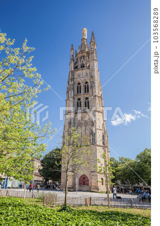 Pey Berland Tower, the bell tower of the St. Andrew Cathedral in Bordeaux, France 103568289