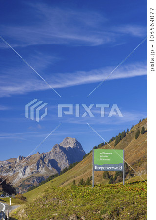 Bregenzerwald welcome, Hochtann Mountain Pass, Warth, Vorarlberg, Austria Bregenzerwald welcome, Hochtann Mountain Pass, Warth, Vorarlberg, Austria 103569077