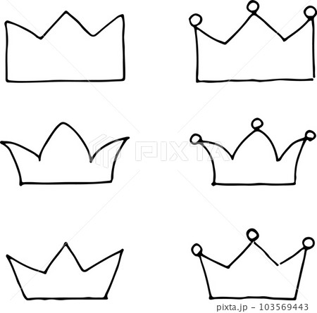 王冠のイラストセットのイラスト素材 [103569443] - PIXTA