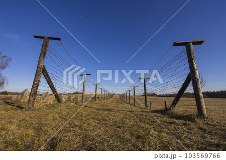 the memorial of the iron curtain in Cizov, Southern Moravia, Czech Republic 103569766