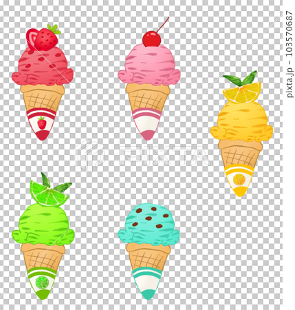 Fruits Soft Ice Cream 103570687