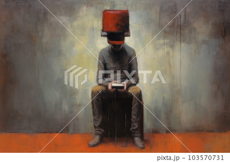 VRゴーグルをつけた男性,Generative AI AI画像 103570731