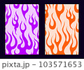 Y2k flame retro abstract background of the 00s-90s. fire tribal. Groovy psychedelic style. Vector illustration in simple linear style EPS 103571653