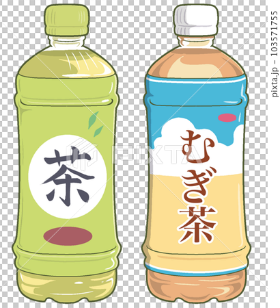 PET bottles of green tea and barley tea [Beverages, Mugicha, Sencha, Drinks] 103571755