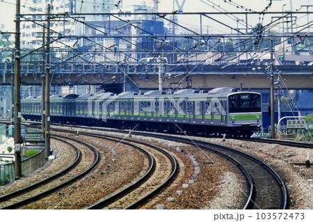 山手線に205系登場の頃、クハ205-3他（2段窓です）、1985年5月1日、目黒ー五反田 103572473