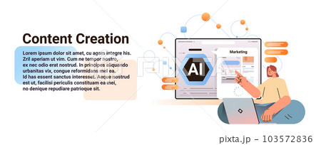 woman designer creation content of web application content management marketing concept woman designer creation content of web application content management marketing concept 103572836