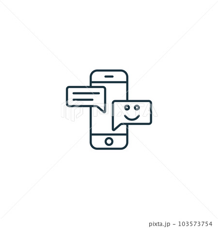 Chat icon. Monochrome simple sign from speech collection. Chat icon for logo, templates, web design and infographics. 103573754