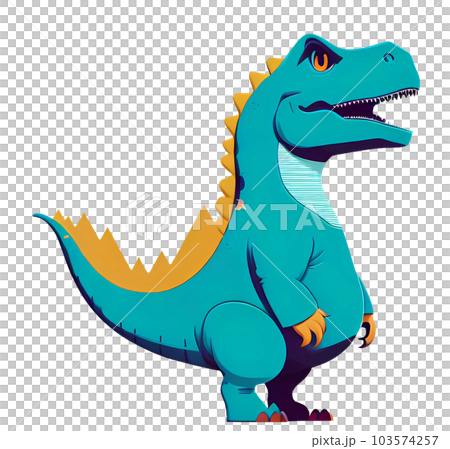 Cute tyrannosaurus dinosaur cartoon 103574257