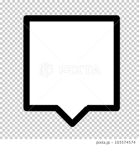 四角い吹き出し 103574574