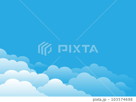 Sky clouds in corner background cartoon style Sky clouds in corner background cartoon style 103574698