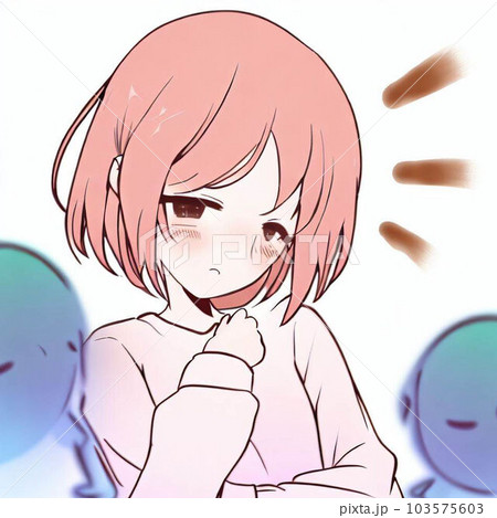 嫉妬したうらやましい表情をした女の子 103575603