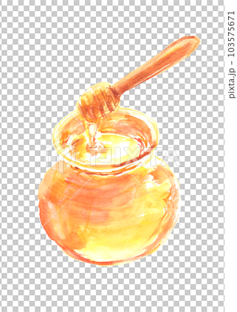 水彩で描いたはちみつのイラスト 103575671