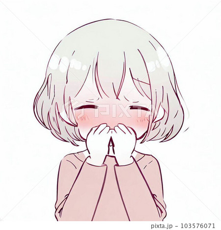 恥ずかしそうな表情をした女の子2 103576071