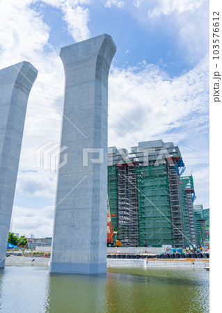 新名神高速工事現場　淀川左岸 103576612