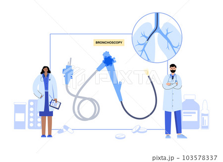 Bronchoscopy procedure concept 103578337