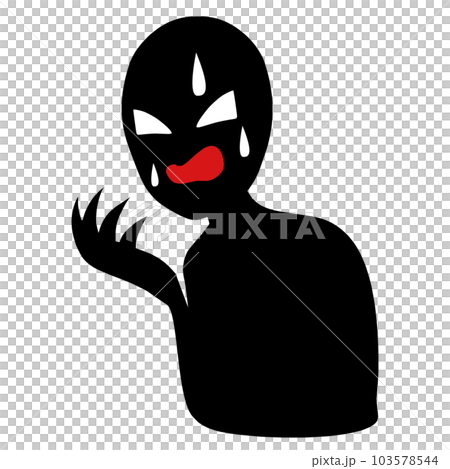 一個陷入困境的反派形象的剪影人物的插圖素材 103578544