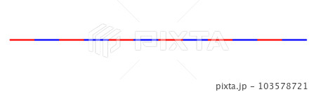 赤色と青色、2色が交互の直線 赤色と青色、2色が交互の直線 103578721