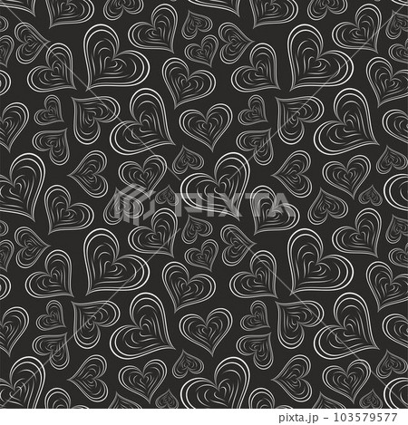Decorative seamless pattern with hearts. 103579577