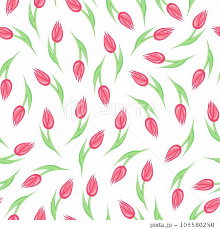 Seamless pattern with tulip flowers. Seamless pattern with tulip flowers. 103580250