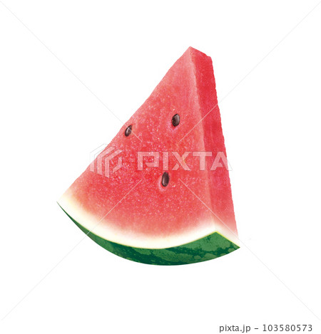 Watermelon Slice on white background 103580573