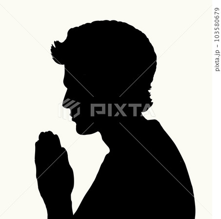 Vector image of the praying person Vector image of the praying person 103580679