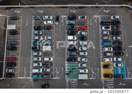 Car parking near shopping mall aerial view Car parking near shopping mall aerial view 103580877