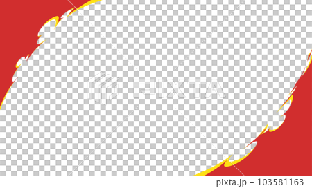 Frame of simple burst effect_red_yellow_16:9 Frame of simple burst effect_red_yellow_16:9 103581163