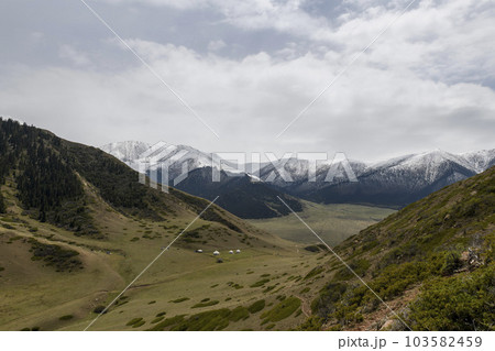 Summer mountain landscape. Kyrgyzstan mountains. Issyk-Kul region. 103582459
