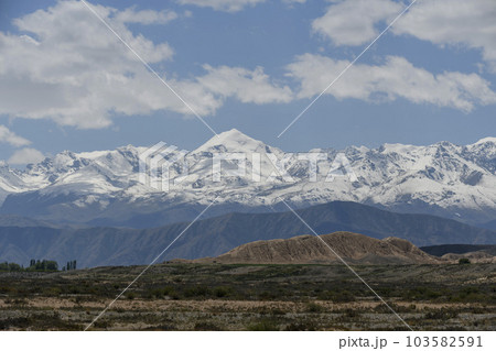 Summer mountain landscape. Kyrgyzstan mountains. Issyk-Kul region. 103582591