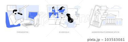 5G technology abstract concept vector illustrations. 5G technology abstract concept vector illustrations. 103583081