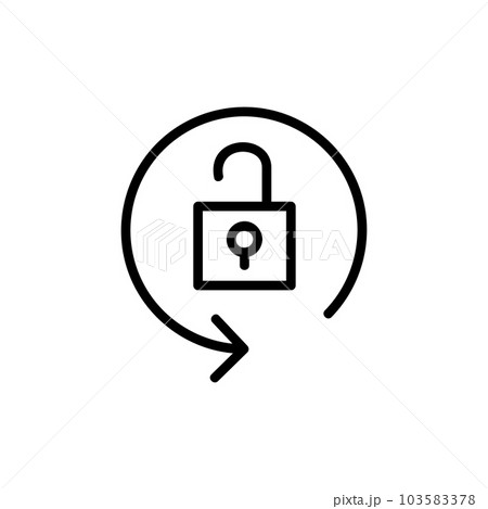 lock icon isolated on white background 103583378