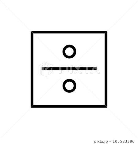Divide Vector Icon, Outline style, isolated on white Background. Divide Vector Icon, Outline style, isolated on white Background. 103583396