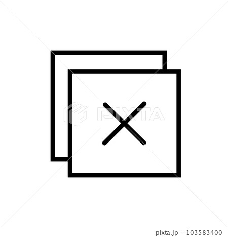 Close Vector Icon, Outline style, isolated on white Background. 103583400